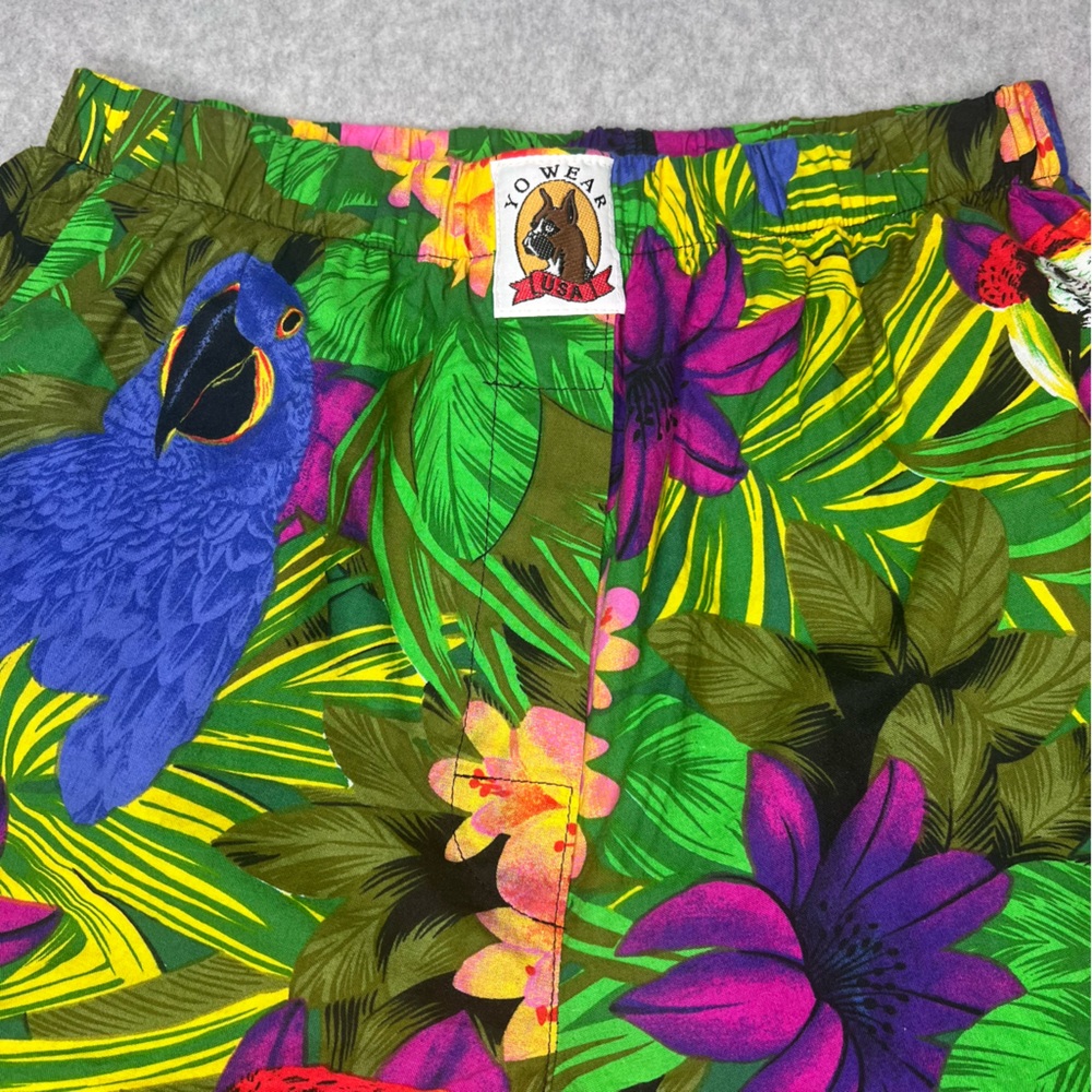 Vintage Max Boxxer Yo Wear Jungle Parrot Boxer Style Shorts Unisex 90s M/S
